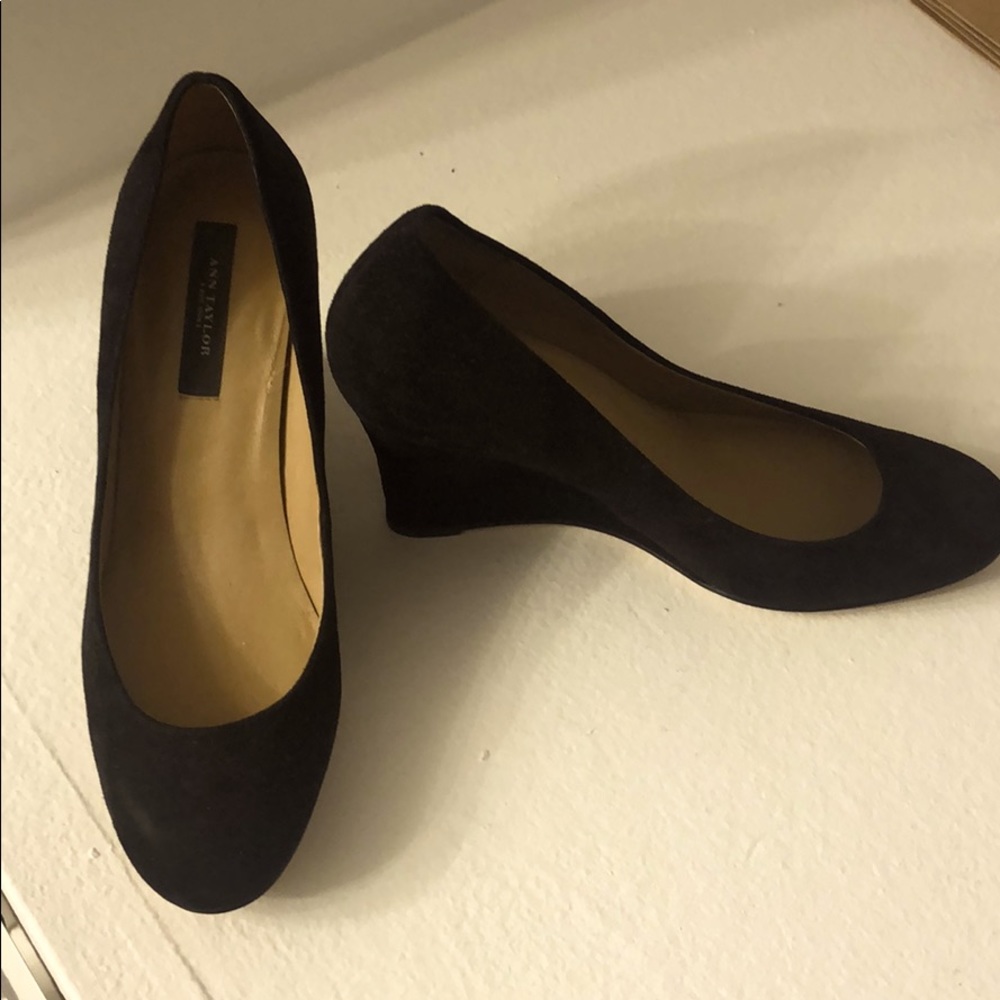 Ann Taylor suede wedges
